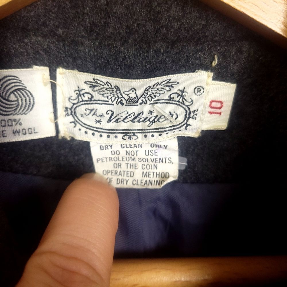 Vintage Villager Wool Button Down Jacket Blazer Gray Medium Union Made - Picture 7 of 9
